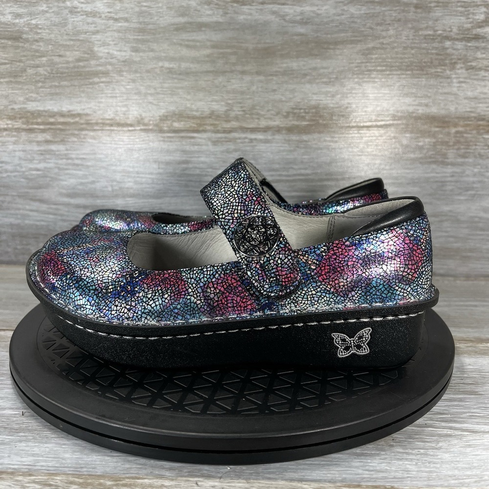 Alegria Paloma Red Rock Multicolor Rainbow Mary Jane Clogs Size EU 36 US 5.5